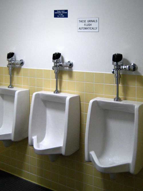 power toilets public art by SUPERFLEX: urinals